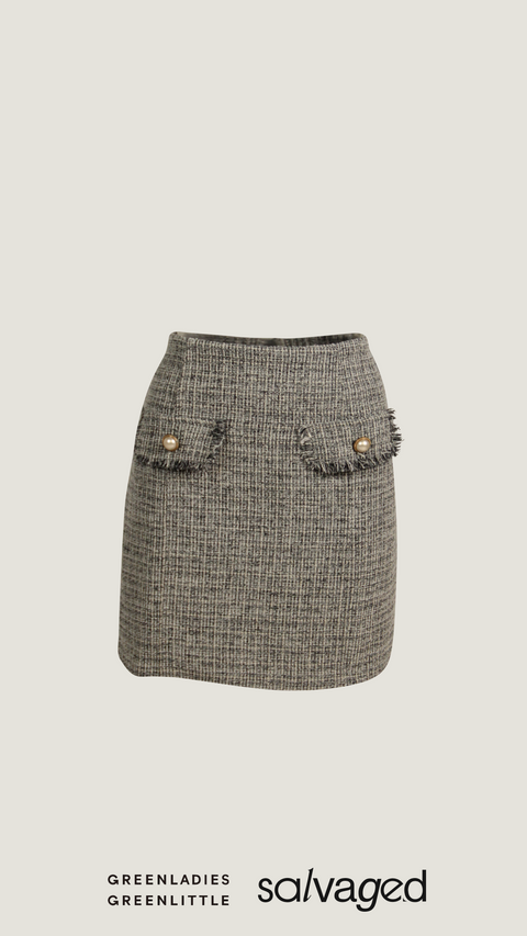 Sooman Chae Tweed Grey Skirt