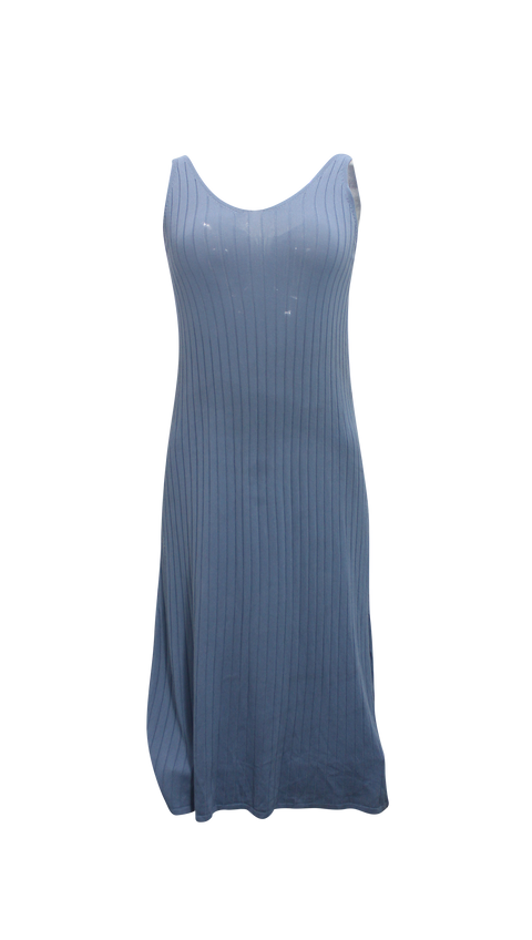 Light Blue Midi Knit Dress