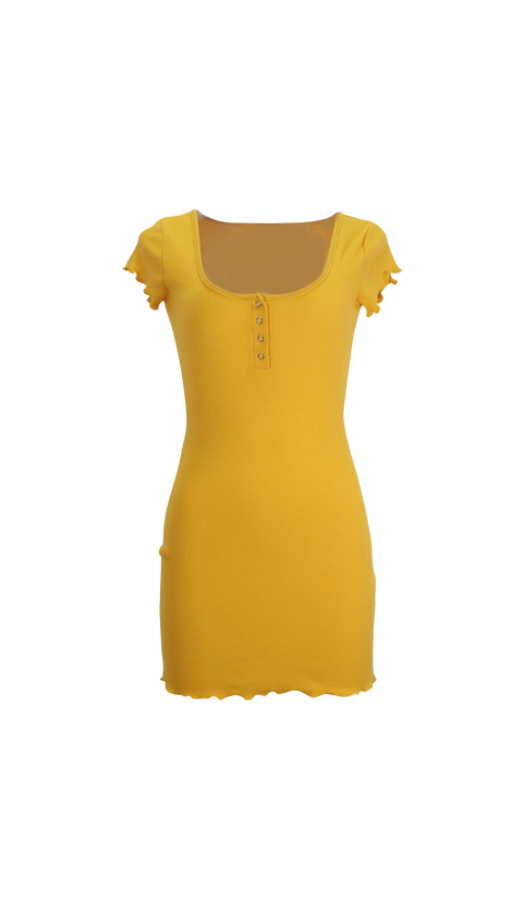 Mustard Yellow Bodycon Dress