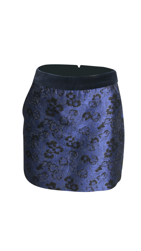 Jack Wills Blue Embroidered Skirt