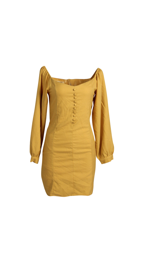 Grand Mustard Mini Dress
