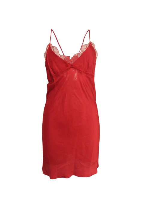 Red Silk Two-Piece Dress