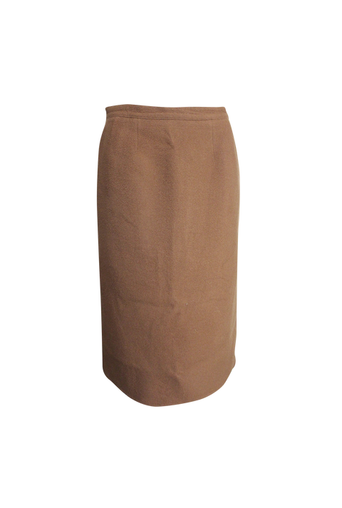 Cotton-Silk Knee-length Skirt