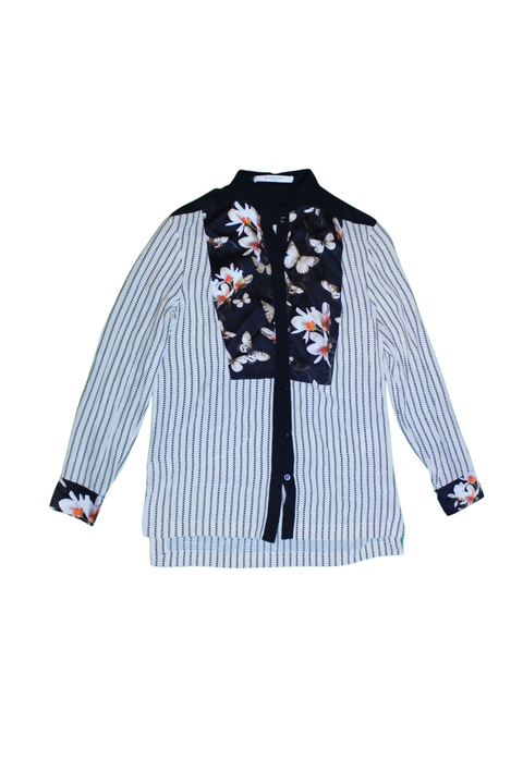 Silk Shirt with Floral Print